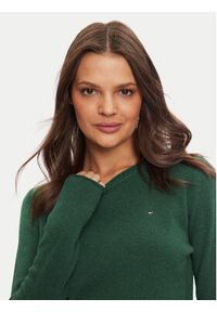 TOMMY HILFIGER - Tommy Hilfiger Sweter WW0WW44161 Zielony Regular Fit. Kolor: zielony. Materiał: wełna