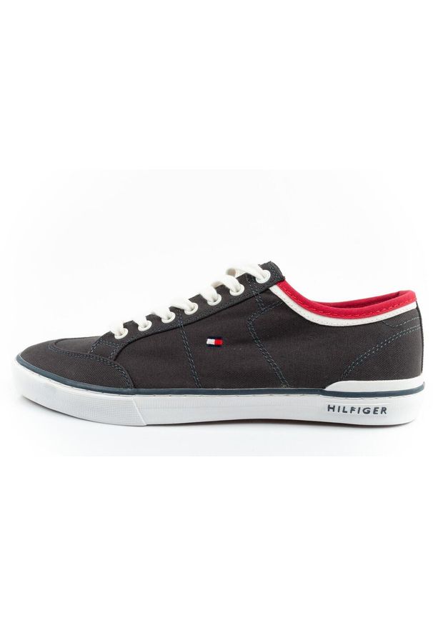 TOMMY HILFIGER - Buty sportowe trampki do chodzenia męskie Tommy Hilfiger. Kolor: niebieski. Materiał: materiał. Szerokość cholewki: normalna. Sport: turystyka piesza