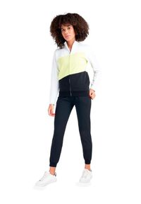 LEONE 1947 APPAREL - Damski kombinezon Live in Colors, zapinany na zamek i ze stójką. Kolor: zielony, wielokolorowy, żółty. Materiał: tkanina, dresówka. Sport: fitness
