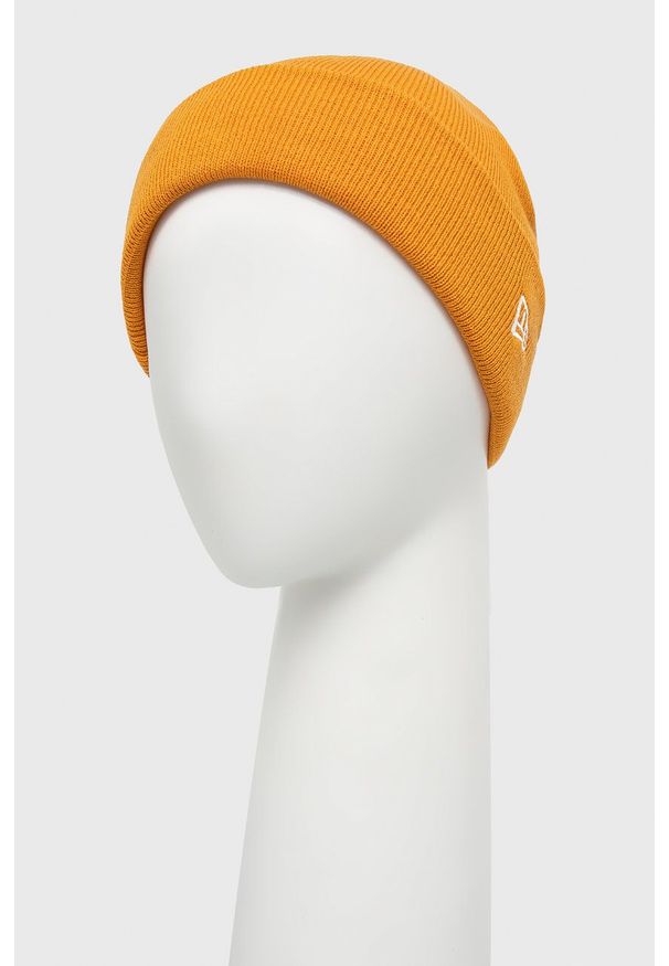 New Era - Czapka. Kolor: pomarańczowy. Materiał: dzianina