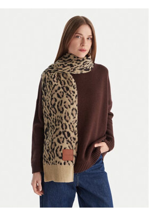 Coach Szalik CCM91 Beżowy. Kolor: beżowy. Materiał: poliamid, nylon