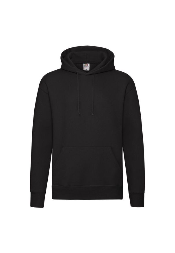 FRUIT OF THE LOOM - Męska Bluza Z Kapturem Premium. Typ kołnierza: kaptur. Kolor: czarny