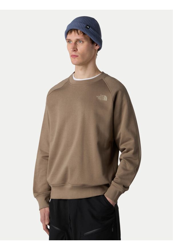 The North Face Bluza Redbox NF0A89FA Brązowy Regular Fit. Kolor: brązowy. Materiał: bawełna