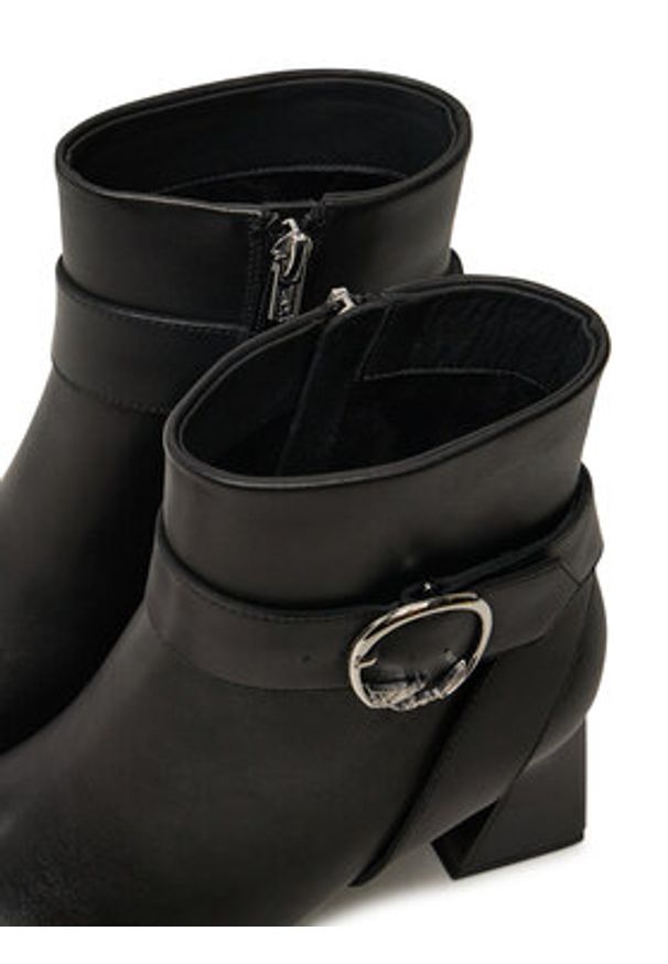 Karl Lagerfeld - KARL LAGERFELD Botki KL31444 Czarny. Kolor: czarny. Materiał: skóra