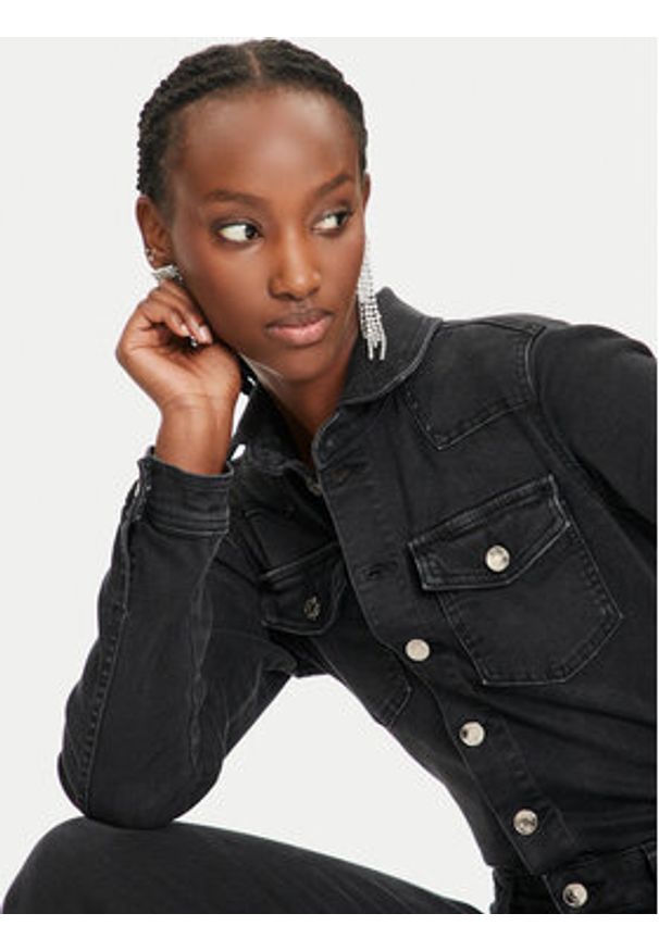 Liu Jo Kombinezon UF4093 Czarny Slim Fit. Kolor: czarny. Materiał: jeans, bawełna, syntetyk