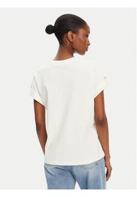 TOMMY HILFIGER - Tommy Hilfiger T-Shirt Gold Button WW0WW45628 Biały Regular Fit. Kolor: biały. Materiał: bawełna #3