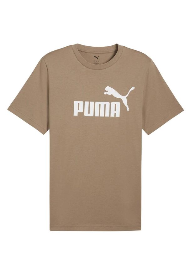 Puma - T-shirt Męski Logo ESS No.1. Kolor: brązowy. Sport: turystyka piesza
