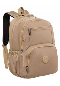 Plecak damski Peterson PTN 3304-CO beżowy. Kolor: beżowy. Materiał: włókno, nylon