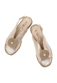 Różowe Sandały S.Barski Modne Obuwie Damskie. Zapięcie: pasek. Kolor: różowy. Wzór: aplikacja. Sezon: lato. Styl: elegancki #6