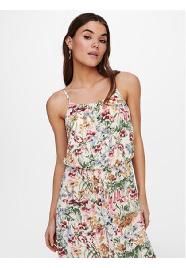 only - ONLY Sukienka letnia Winner 15177381 Kolorowy Regular Fit. Materiał: syntetyk. Wzór: kolorowy. Sezon: lato
