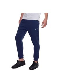 Nike - Spodnie męskie do biegania Fleece Swoosh Joggers granatowe. Kolor: niebieski. Materiał: dresówka