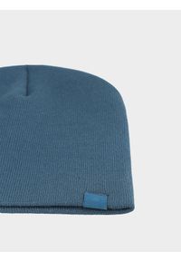 4f - Czapka beanie dziecięca - granatowa. Kolor: niebieski. Materiał: materiał, syntetyk. Sezon: zima. Styl: sportowy, klasyczny