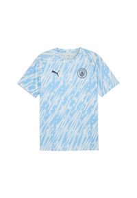 Puma - Koszulka rozgrzewkowa Manchester City 2025/26. Kolor: niebieski. Sport: piłka nożna