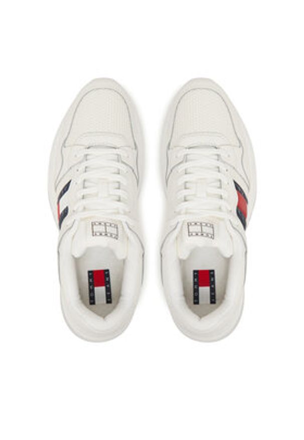 Tommy Jeans Sneakersy Tjm Retrocasual Runner EM0EM01528 Biały. Kolor: biały. Materiał: skóra