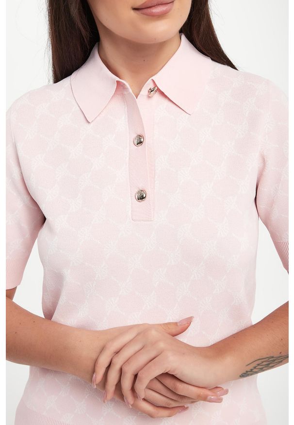 Polo damskie z logo Kella JOOP!. Typ kołnierza: polo