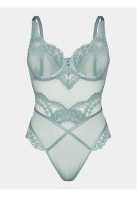 Hunkemöller Body Amanza 202762 Niebieski Sexy Straight Fit. Kolor: niebieski. Materiał: syntetyk