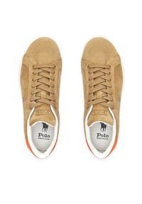 Polo Ralph Lauren Sneakersy Heritage Court 809955691005 Brązowy. Kolor: brązowy. Materiał: skóra