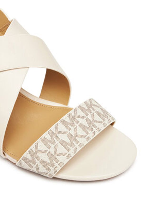 MICHAEL Michael Kors Sandały Vera 40S4VEMS1B Biały. Kolor: biały. Materiał: skóra