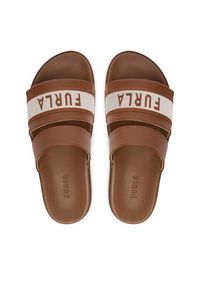 Furla Klapki Tide YL11TID BX0070 PT 0213S Brązowy. Kolor: brązowy. Materiał: skóra #6