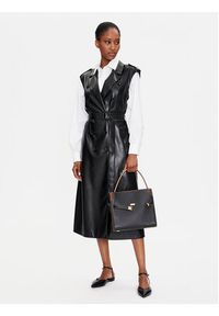 BOSS - Boss Sukienka z imitacji skóry Dujeta 50518473 Czarny Regular Fit. Kolor: czarny. Materiał: skóra #4