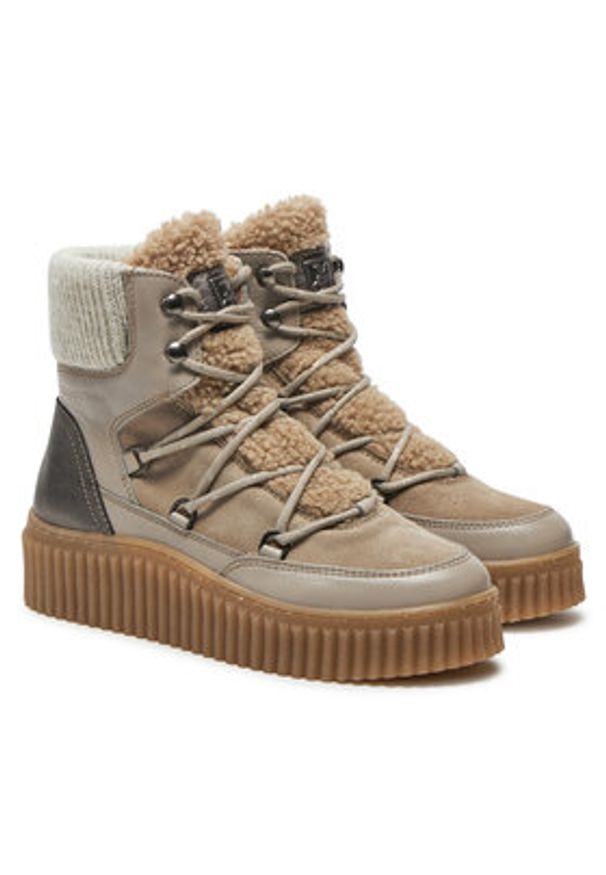 Marc O'Polo Trzewiki OO2M3017 Beżowy. Kolor: beżowy. Materiał: skóra