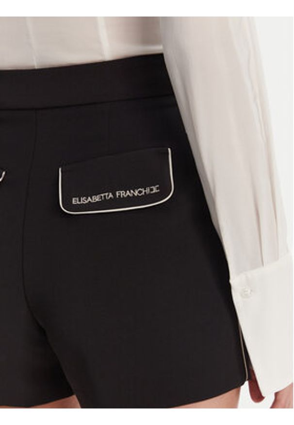 Elisabetta Franchi Szorty materiałowe SH-008-51E2 Czarny Regular Fit. Kolor: czarny. Materiał: syntetyk