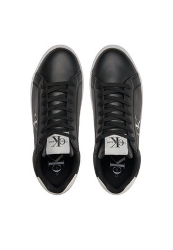 Calvin Klein Jeans Sneakersy Bold Platf Low Lace Lth Ml Met YW0YW01431 Czarny. Kolor: czarny. Materiał: skóra