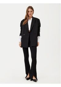 Hugo - HUGO Spodnie materiałowe 50530455 Czarny Slim Fit. Kolor: czarny. Materiał: wiskoza #4