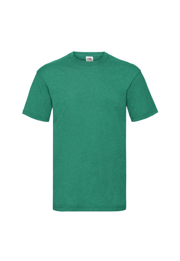 FRUIT OF THE LOOM - Męska Koszulka Valueweight. Kolor: zielony. Sport: turystyka piesza
