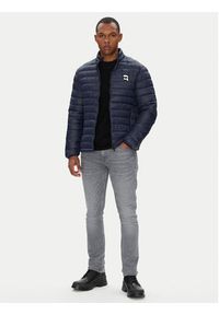 Karl Lagerfeld - KARL LAGERFELD Kurtka przejściowa 505710 553590 Granatowy Regular Fit. Typ kołnierza: dekolt w karo. Kolor: niebieski. Materiał: syntetyk #6