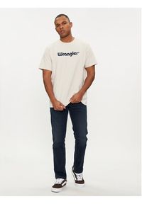 Wrangler T-Shirt Logo 112350523 Écru Regular Fit. Materiał: bawełna #2