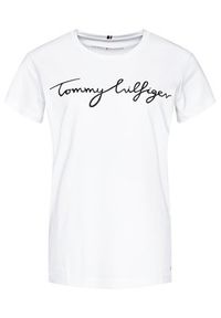 TOMMY HILFIGER - Tommy Hilfiger T-Shirt Heritage Crew Neck Graphic Tee WW0WW24967 Biały Regular Fit. Kolor: biały. Materiał: bawełna #5