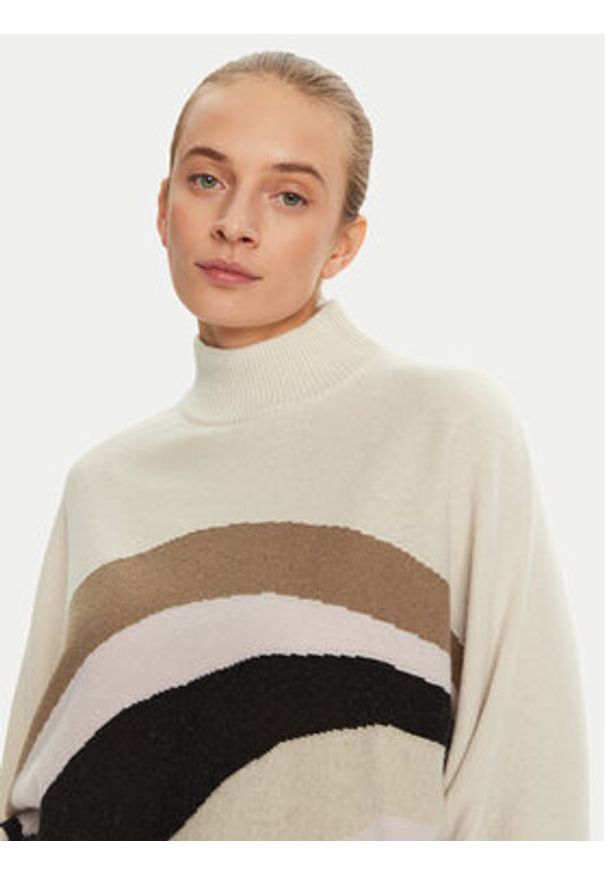 Marella Sweter Finito 2423366262 Różowy Relaxed Fit. Kolor: różowy. Materiał: wełna