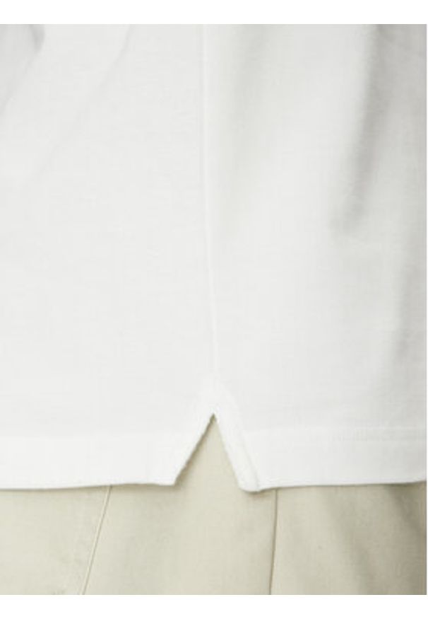 Calvin Klein Jeans Polo Monologo J30J325664 Biały Regular Fit. Typ kołnierza: polo. Kolor: biały. Materiał: bawełna