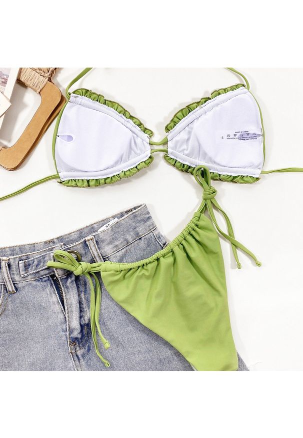 Intica - Bikini wiązane na szyi z regulacją na plażę i basen Greti. Kolor: czarny. Materiał: materiał