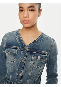 Tommy Jeans Sukienka jeansowa DW0DW19854 Niebieski Regular Fit. Kolor: niebieski. Materiał: bawełna #4