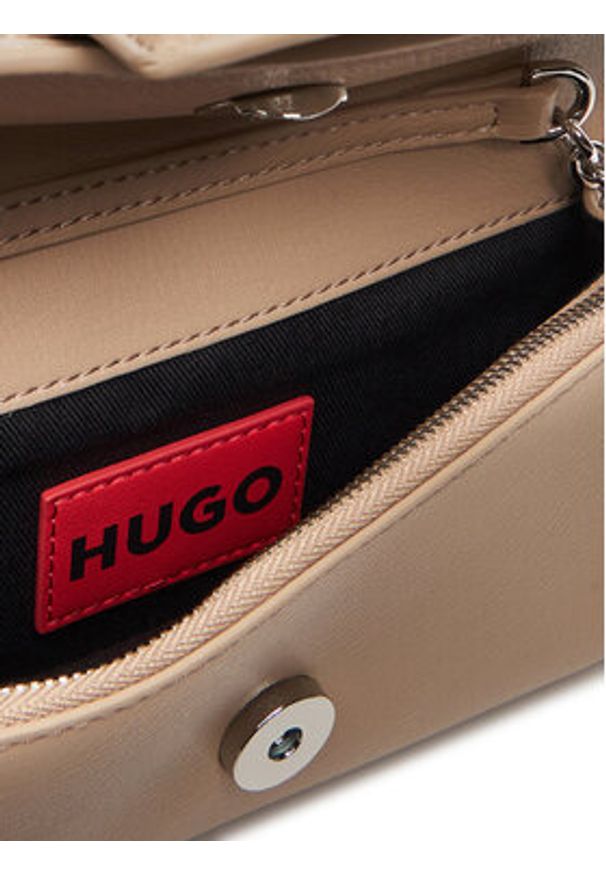 Hugo - HUGO Torebka 50547057 Beżowy. Kolor: beżowy. Materiał: skórzane