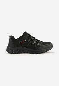 Born2be - Czarne Buty Sportowe w Trekkingowym Stylu na Tłoczonej Podeszwie Revitte. Okazja: na co dzień. Kolor: czarny. Materiał: jeans. Szerokość cholewki: normalna