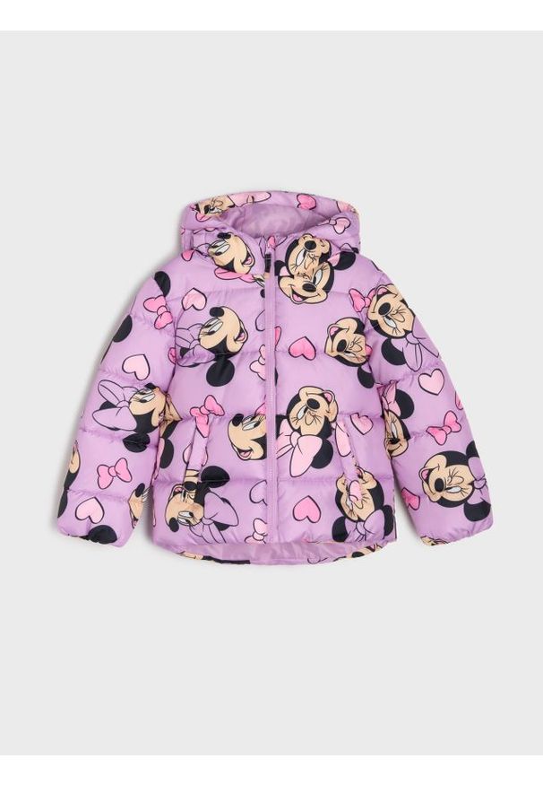 Sinsay - Pikowana kurtka z kapturem Minnie Mouse - wielobarwny. Typ kołnierza: kaptur. Wzór: motyw z bajki