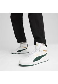 Puma - Sneakersy Caven 2.0 Mid PUMA White Dark Myrtle Caramel Latte Green Beige. Kolor: biały, wielokolorowy, beżowy, zielony. Materiał: materiał, syntetyk. Sezon: lato