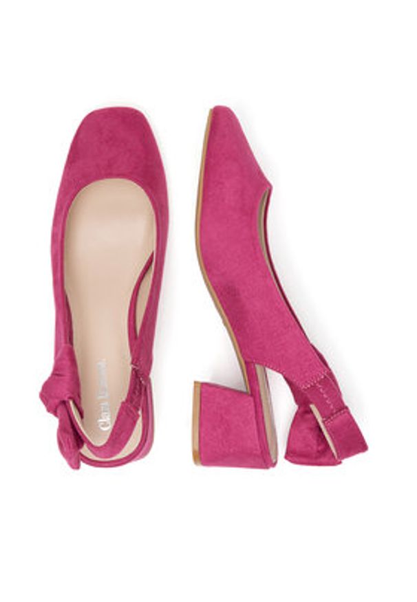 Clara Barson Czółenka LH2002-2 Różowy. Kolor: różowy. Materiał: materiał