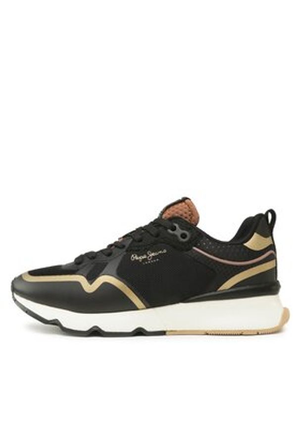 Pepe Jeans Sneakersy PLS31517 Czarny. Kolor: czarny. Materiał: skóra