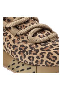 Brązowe Sneakersy Artiker Stylowe Obuwie Damskie Panterka. Kolor: brązowy. Materiał: materiał. Wzór: motyw zwierzęcy. Styl: elegancki #7