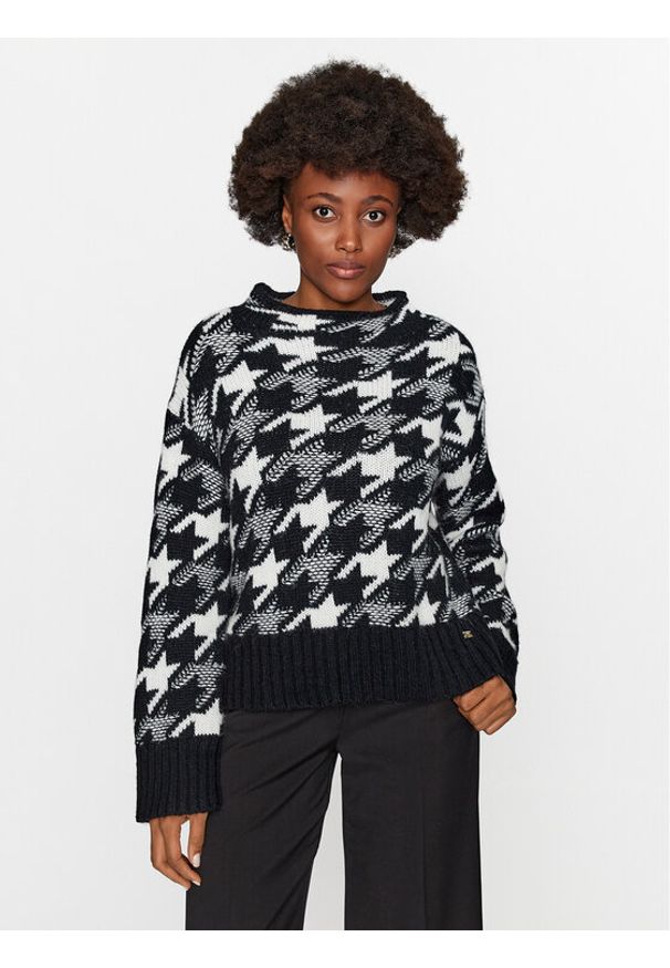 JOOP! Sweter 30038684 Czarny Regular Fit. Kolor: czarny. Materiał: syntetyk