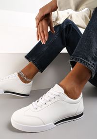 Renee - Białe Sneakersy Turning Away. Kolor: biały. Obcas: na płaskiej podeszwie #5