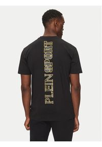 Plein Sport T-Shirt SAEC MTK8019 STE001N Czarny Regular Fit. Kolor: czarny. Materiał: bawełna. Styl: sportowy #4