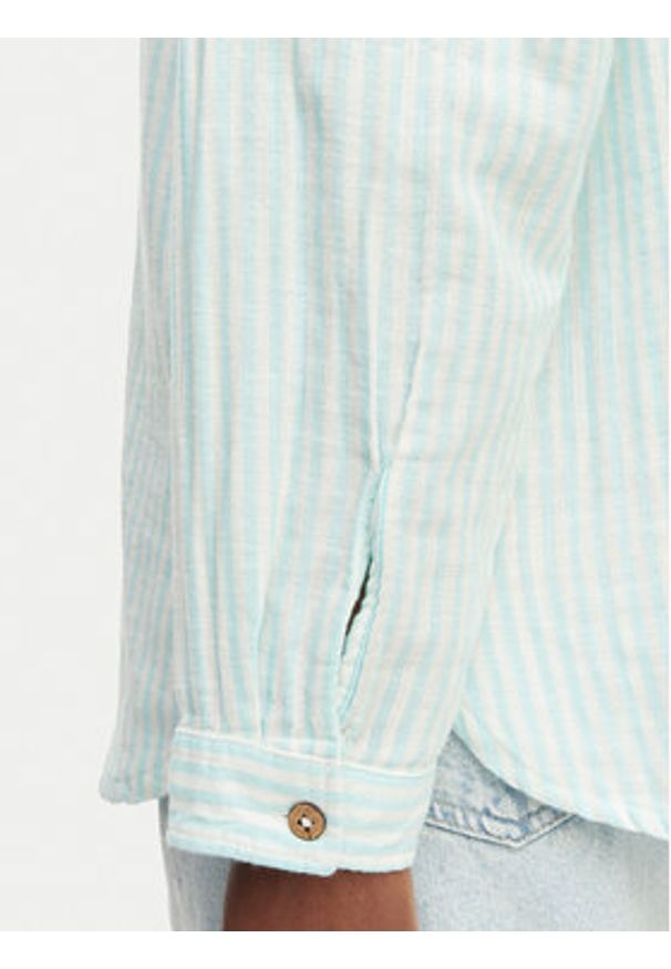 Roxy Koszula Morning Shine Stripe ERJWT03747 Niebieski jasny Loose Fit. Kolor: niebieski. Materiał: bawełna