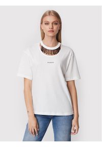 Pinko T-Shirt Tiphanie 1G18AS A06Y Biały Regular Fit. Kolor: biały. Materiał: bawełna