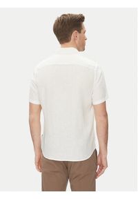 Michael Kors Koszula CS1400I4YT Biały Slim Fit. Kolor: biały. Materiał: len #4