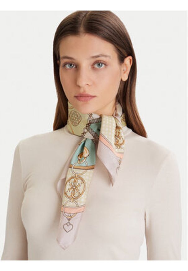 Guess Apaszka AW5347 SIL03 Beżowy. Kolor: beżowy. Materiał: jedwab, materiał